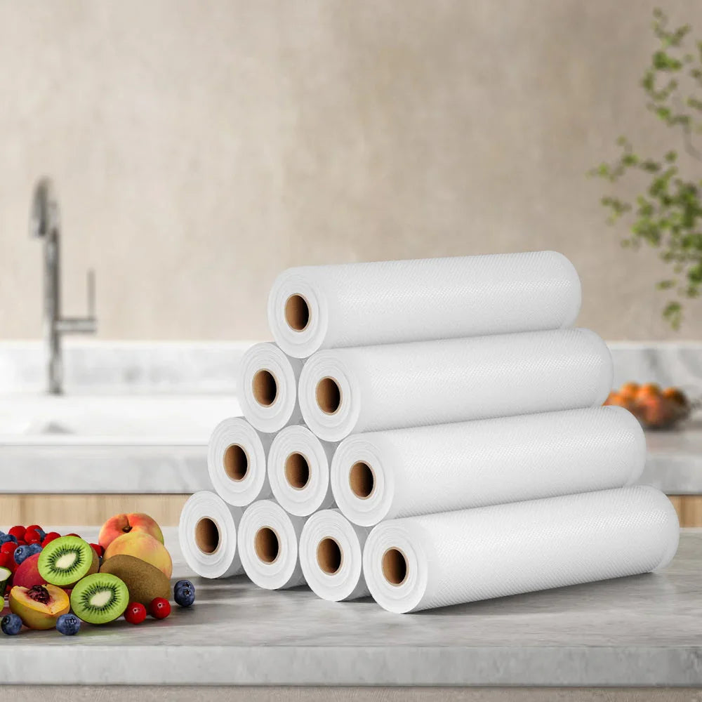 10 Rolls Food Vacuum Sealer Bags Storage Saver Heat Sealing Bag Pack 28CMX6M - Wahtrends