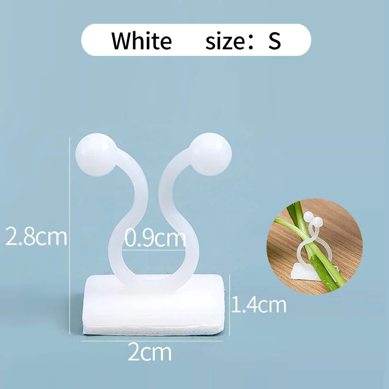 Invisible Green Wall Planter Hook Clips (Self-Adhesive & Renter-Friendly) – 40 Pack AE