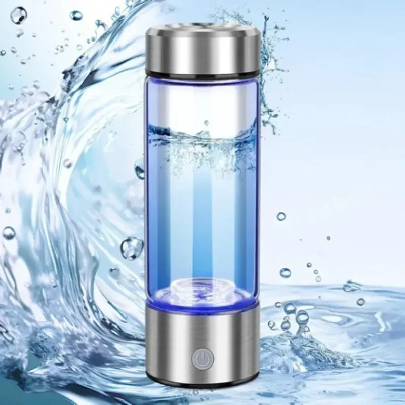 Hydrogen Water Bottle – Portable Titanium Generator & Antioxidant Glass Cup AE
