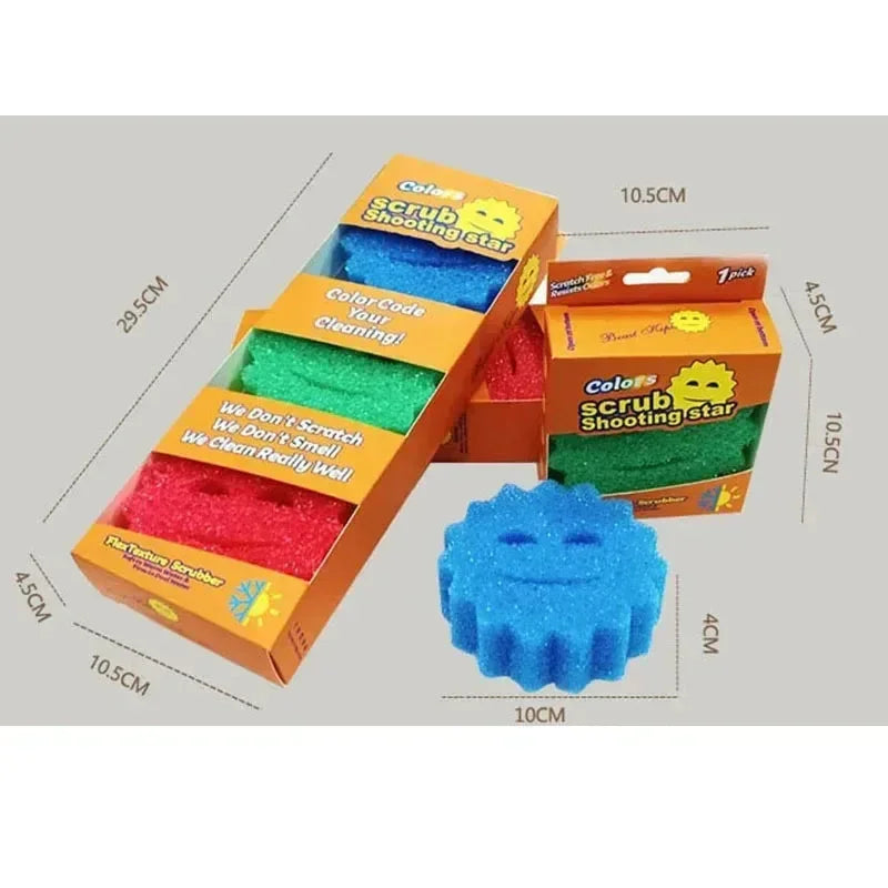 Non-Scratch Wire Scouring Dish Cloth | Reusable & Odor-Resistant Bathroom Cleaning Household Tools - Wahtrends