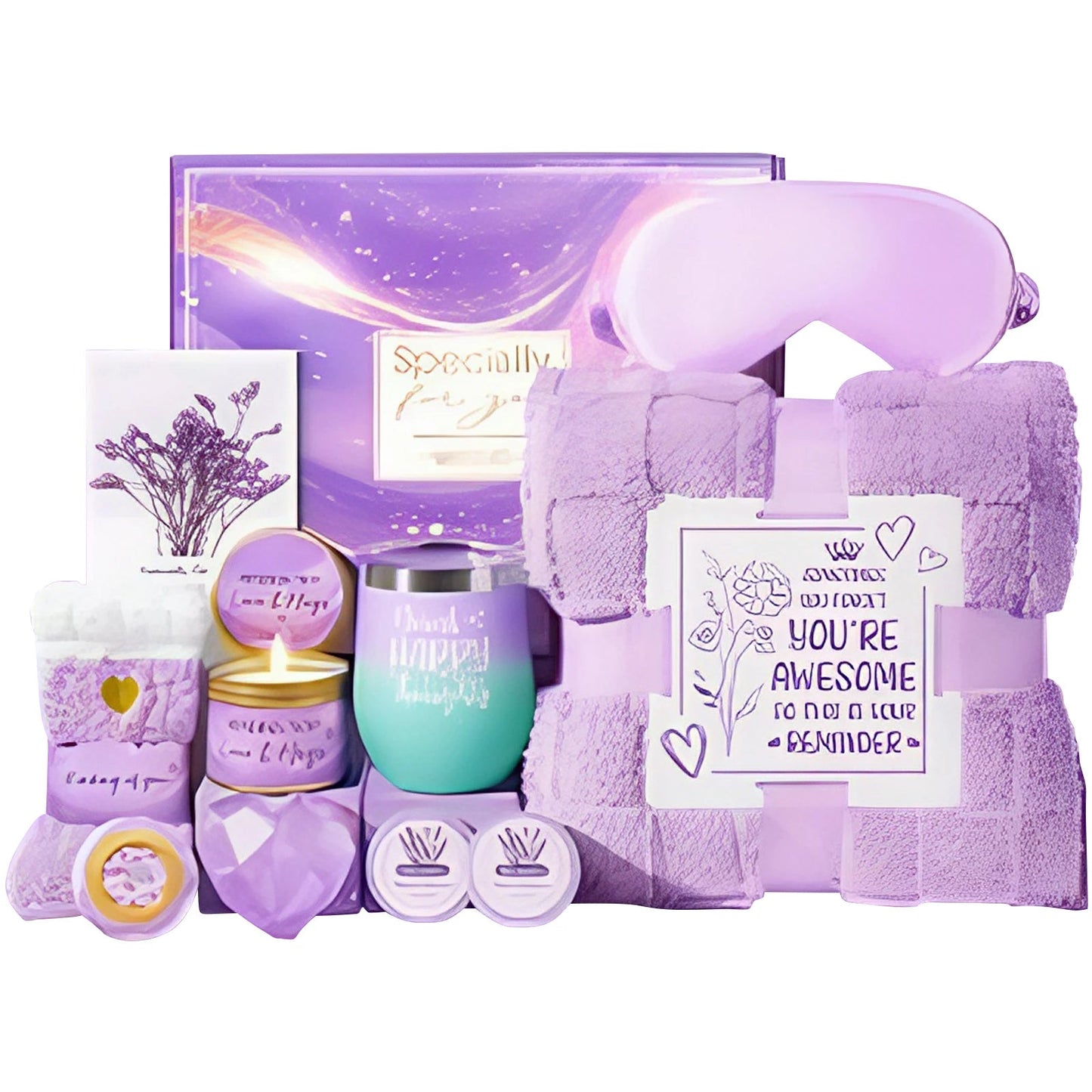 Ultimate 10-Piece Spa Gift Basket – Luxurious Self-Care Pamper Hamper for Her AE