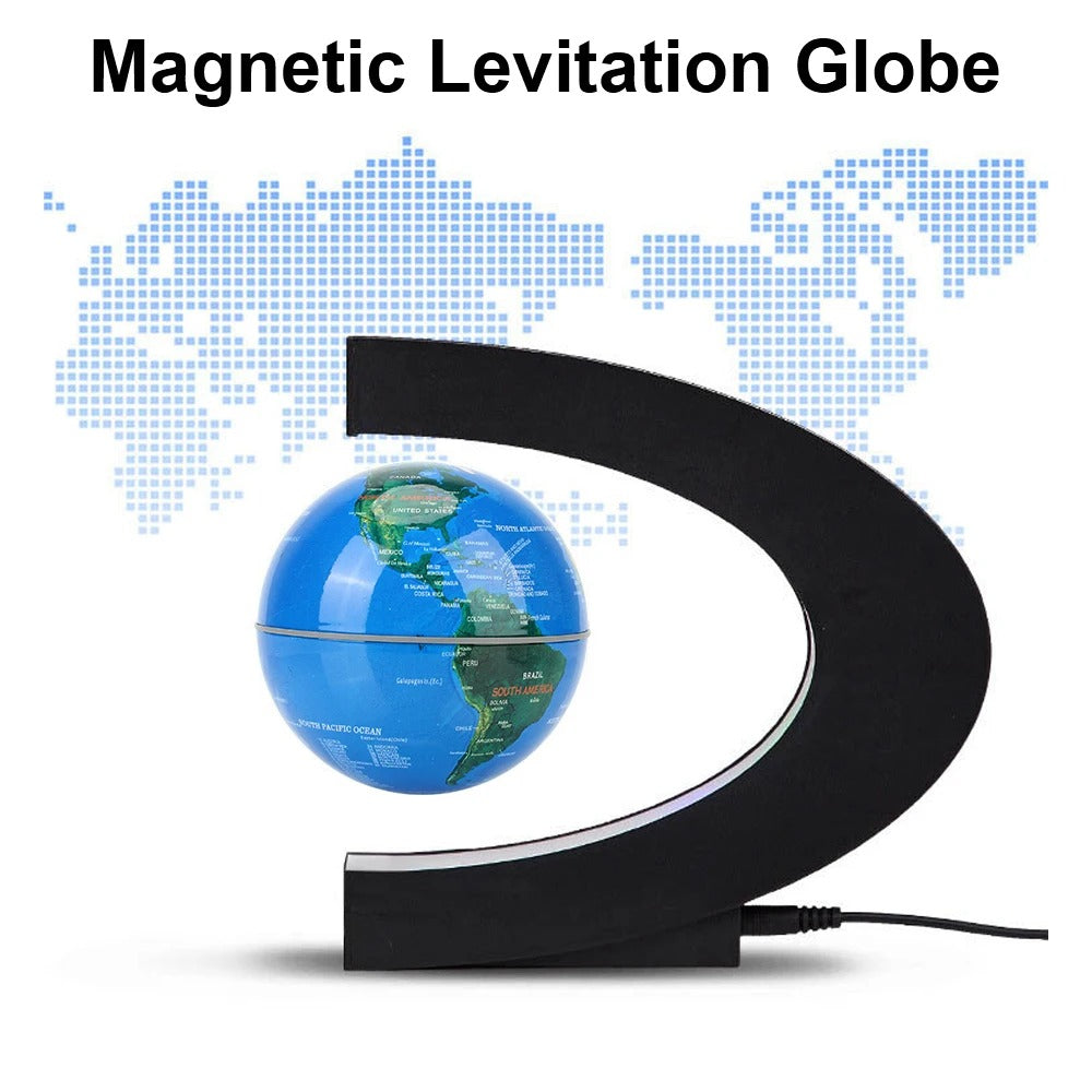 Levitating Magnetic Globe Light—Floating World Map LED Desk Lamp AE