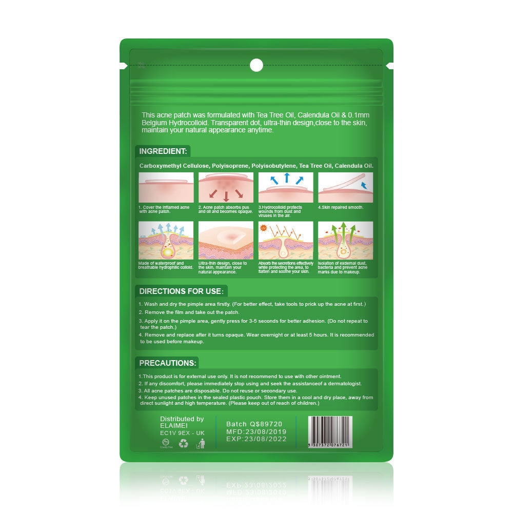 Colloidal Invisible Acne Patch – Hydrocolloid Pimple Patch for Fast Blemish Healing | Ultra-Thin, Day & Night Wear, 3 Sizes