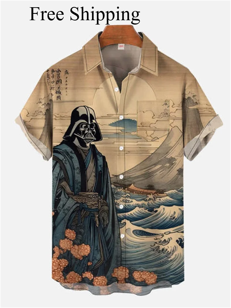 Vintage Japan Harajuku Samurai Edition – The Ultimate Beach Shirt for Men AE