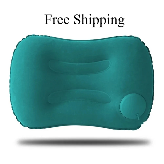 CloudRest Portable Inflatable Camping Pillow – Ultra-Soft Neck & Lumbar Support AE
