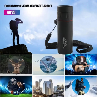HD Monocular Telescope 2000x25 – Compact Pocket for Camping & Phone Photography AE
