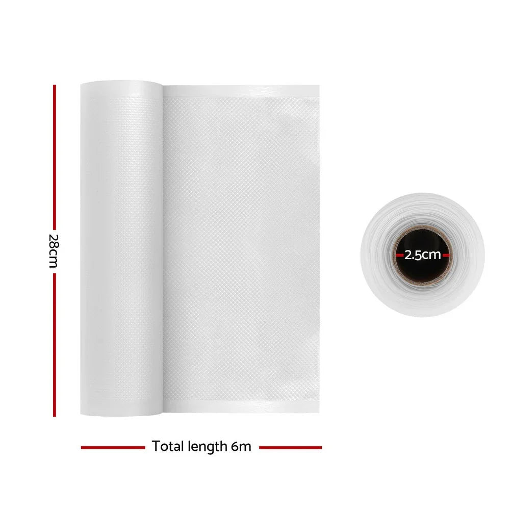 10 Rolls Food Vacuum Sealer Bags Storage Saver Heat Sealing Bag Pack 28CMX6M - Wahtrends