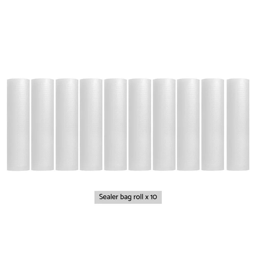 10 Rolls Food Vacuum Sealer Bags Storage Saver Heat Sealing Bag Pack 28CMX6M - Wahtrends