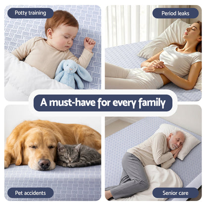 Giselle Cooling Mattress Protector Waterproof Deep Pocket Fitted Cover Single Wahtrends