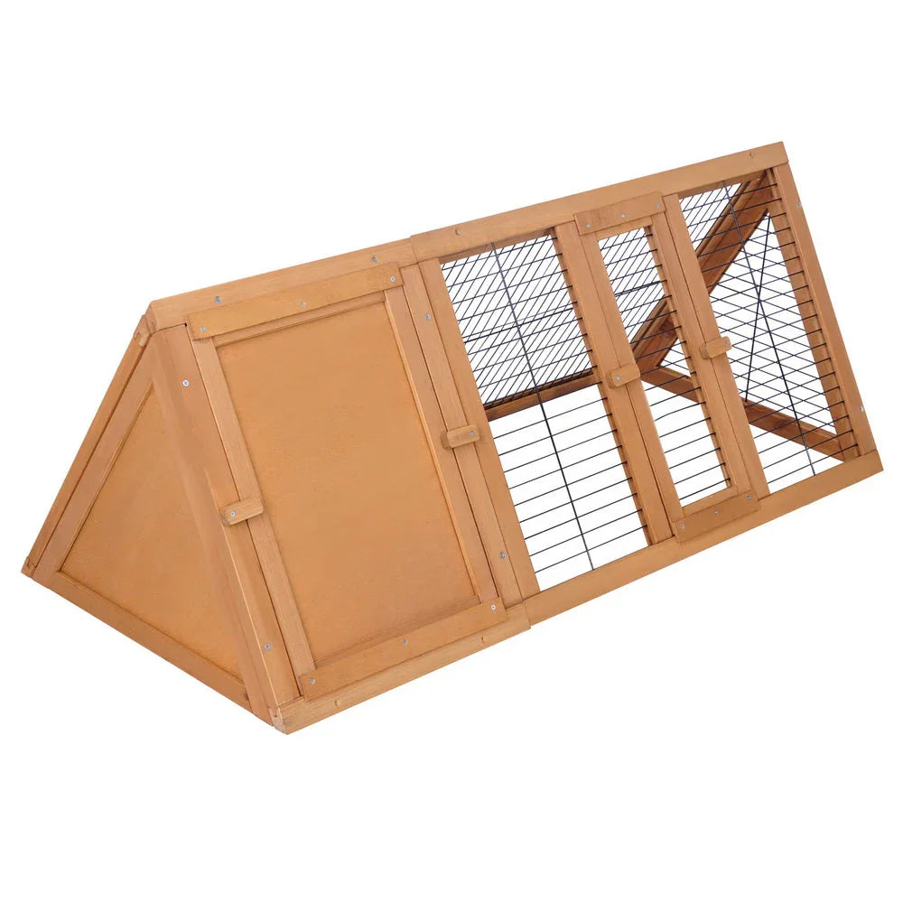 i.Pet Rabbit Hutch Chicken Coop 119cm x 51cm x 44cm Chicken Coop Large Run Wooden Cage Outdoor - Wahtrends
