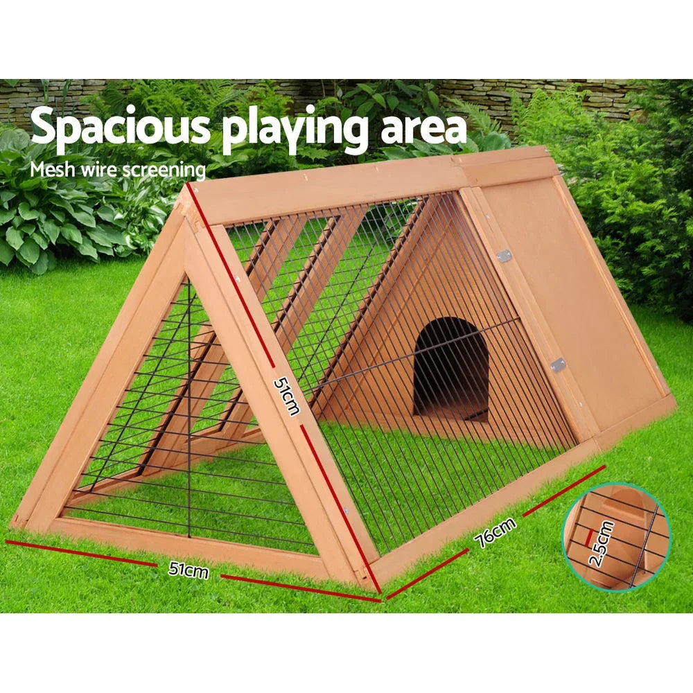i.Pet Rabbit Hutch Chicken Coop 119cm x 51cm x 44cm Chicken Coop Large Run Wooden Cage Outdoor - Wahtrends
