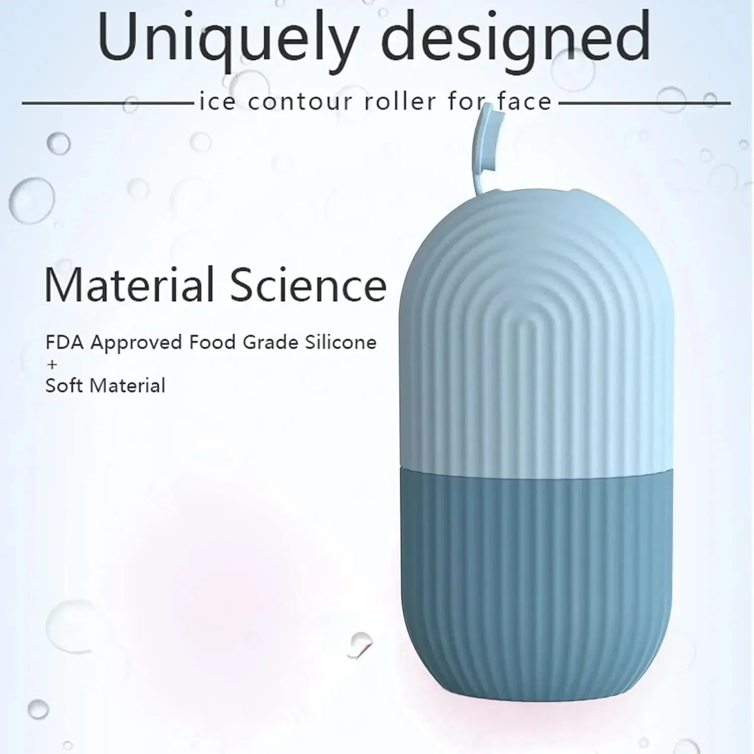 Silicone Face Ice Roller Capsule—Reusable Facial Ice Mold for De-Puffing, Cooling Massage & Skincare Glow - Wahtrends