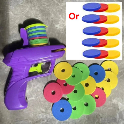 Duo-Launch Foam Disc Shooter Set | Safe Toys Gun for Kids AE