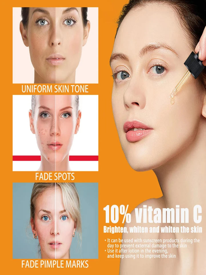 Vitamin C Face Serum With Hyaluronic Acid for Dark Spots, Brightening & Even Skin Tone – Korean Inspired Skincare