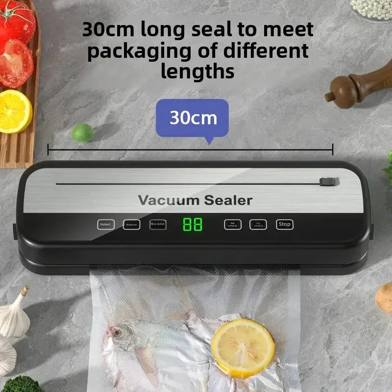 AeroSeal Pro Automatic Kitchen Vacuum Sealer – Dry & Moist Food Preservation System with Built-in Cutter | Smart One-Touch Food Saver Machine - Wahtrends