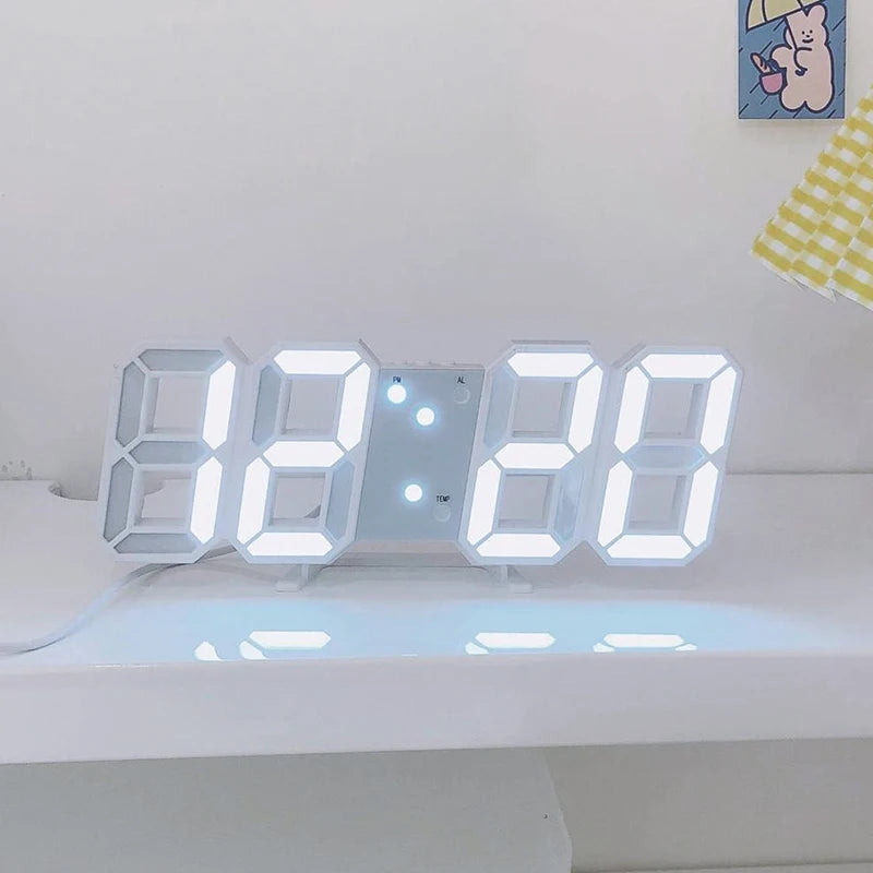 LumiFloat 3D LED Digital Clock | Silent Minimalist Smart Display - Wahtrends