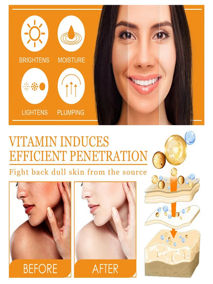 Vitamin C Face Serum With Hyaluronic Acid for Dark Spots, Brightening & Even Skin Tone – Korean Inspired Skincare