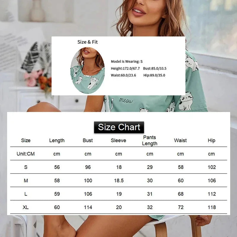 Trending Women's Short Sleeve Pajama Sets—Soft Comfortable Nightwear Top and Pants Loungewear for Sleep and Lounge 2026 Trends - Wahtrends