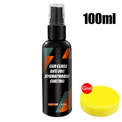 CrystalClear Nano Car Glass Spray—Hydrophobic Rain Repellent & Oil Film Remover AE