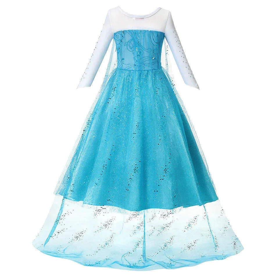 Best Frozen Elsa Anna Costume Girls Princess Dress—Party Outfit for Ages 2-10 with Sparkly Summer Design - Wahtrends