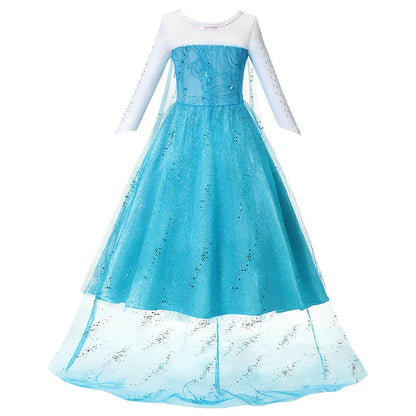 Best Frozen Elsa Anna Costume Girls Princess Dress—Party Outfit for Ages 2-10 with Sparkly Summer Design - Wahtrends