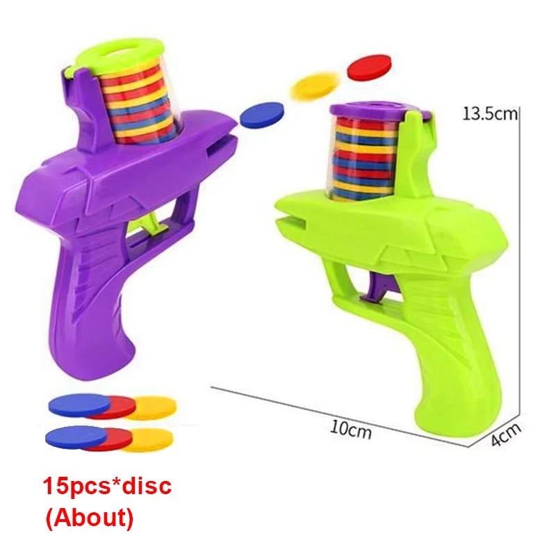 Duo-Launch Foam Disc Shooter Set | Safe Toys Gun for Kids AE