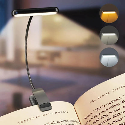 AmberGlow Rechargeable LED Book Light – Eye-Caring Clip-On Lamp for Night AE