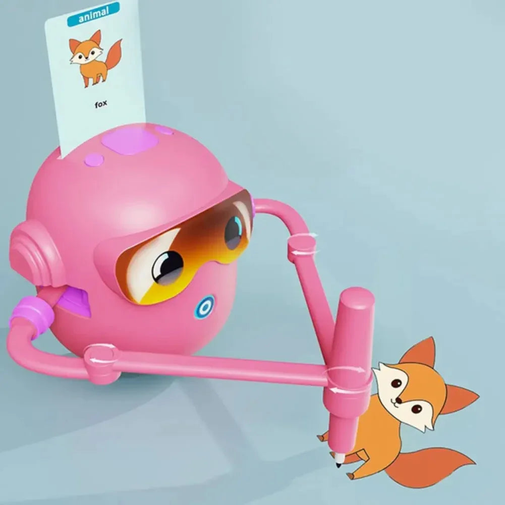 Interactive Educational Drawing Robot Preschool Learning Activities with 100 Cards Birthday Christmas Gifts for Boys Girls - Wahtrends