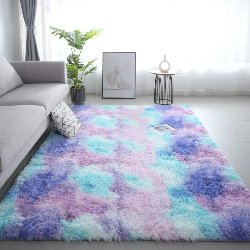 Ultra-Soft Tie-Dye Fluffy Carpet – Modern Home Decor for All Room - Wahtrends