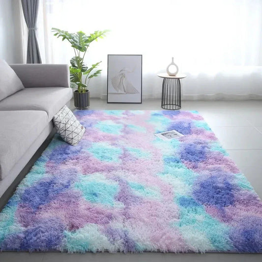 Ultra-Soft Tie-Dye Fluffy Carpet – Modern Home Decor for All Room - Wahtrends