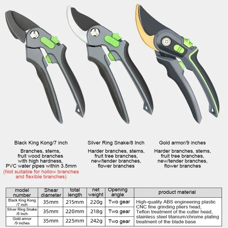 GOT-TOG Heavy Duty Anvil Pruning Shears | Professional Garden Secateurs for Fruit Trees, Shrubs & Dead Wood - Wahtrends