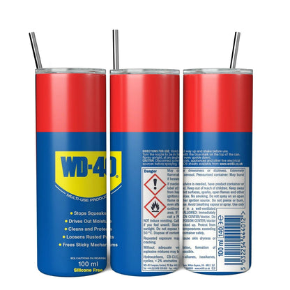 20oz WD40 Mechanic Oil Tumbler – Insulated Stainless Steel Workshop Mug AE