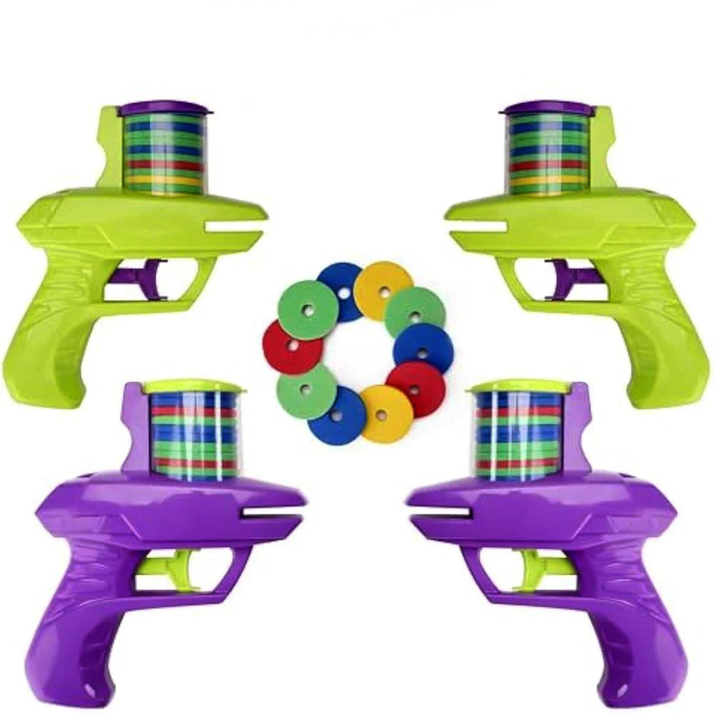 Duo-Launch Foam Disc Shooter Set | Safe Toys Gun for Kids AE