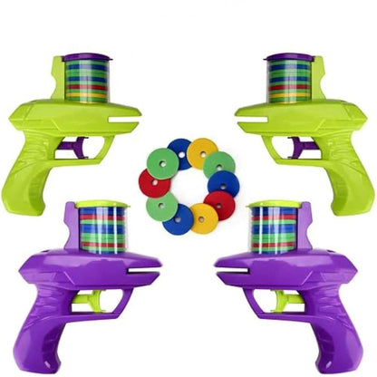 Duo-Launch Foam Disc Shooter Set | Safe Toys Gun for Kids AE