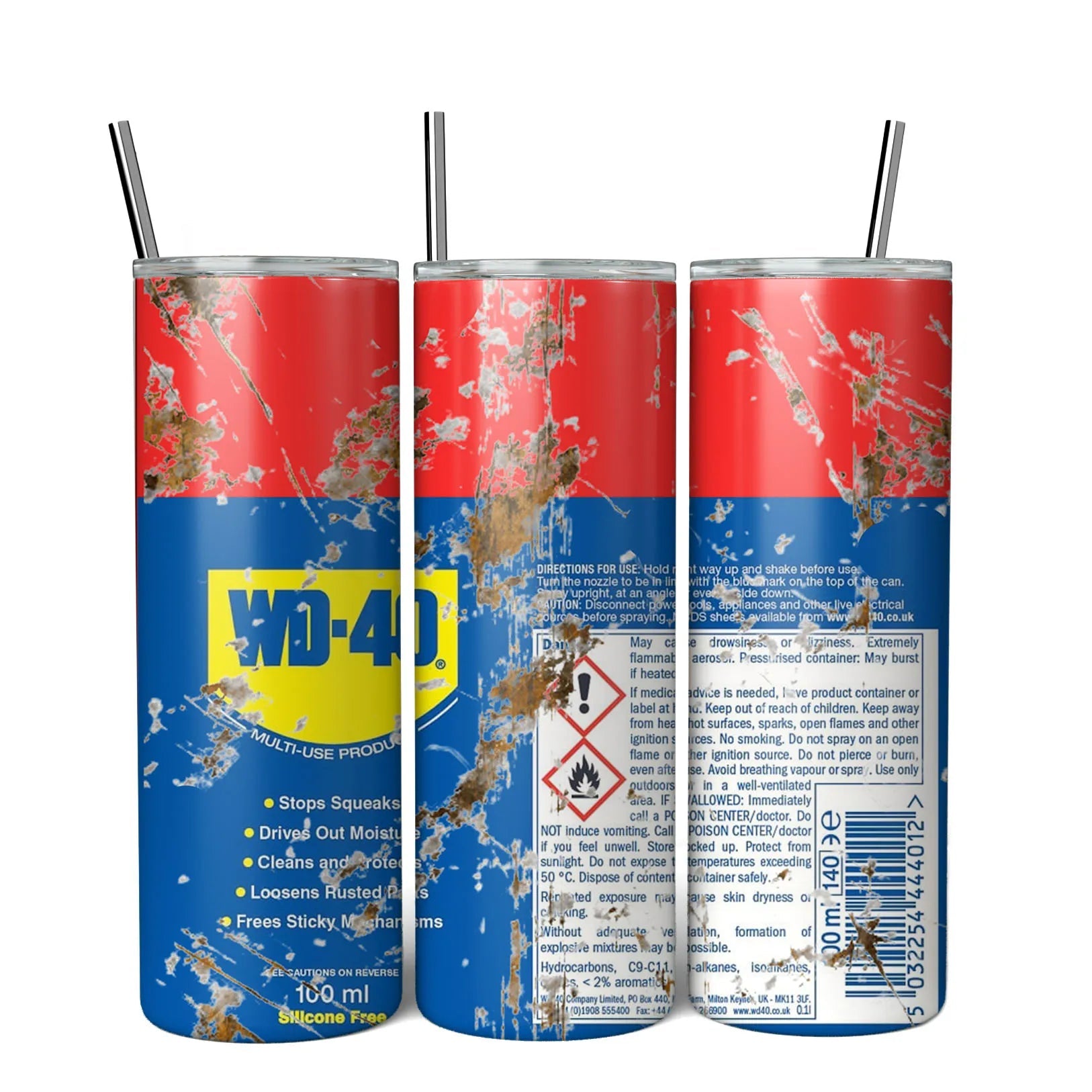 20oz WD40 Mechanic Oil Tumbler – Insulated Stainless Steel Workshop Mug AE