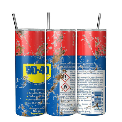 20oz WD40 Mechanic Oil Tumbler – Insulated Stainless Steel Workshop Mug AE