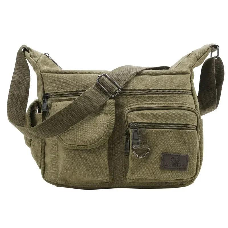 Premium Canvas Messenger Bag – Durable Unisex Crossbody Sling Shoulder Bag with Multi-Pockets | Perfect for Travel, Work & Daily Use - Wahtrends