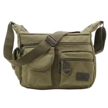 Premium Canvas Messenger Bag – Durable Unisex Crossbody Sling Shoulder Bag with Multi-Pockets | Perfect for Travel, Work & Daily Use - Wahtrends