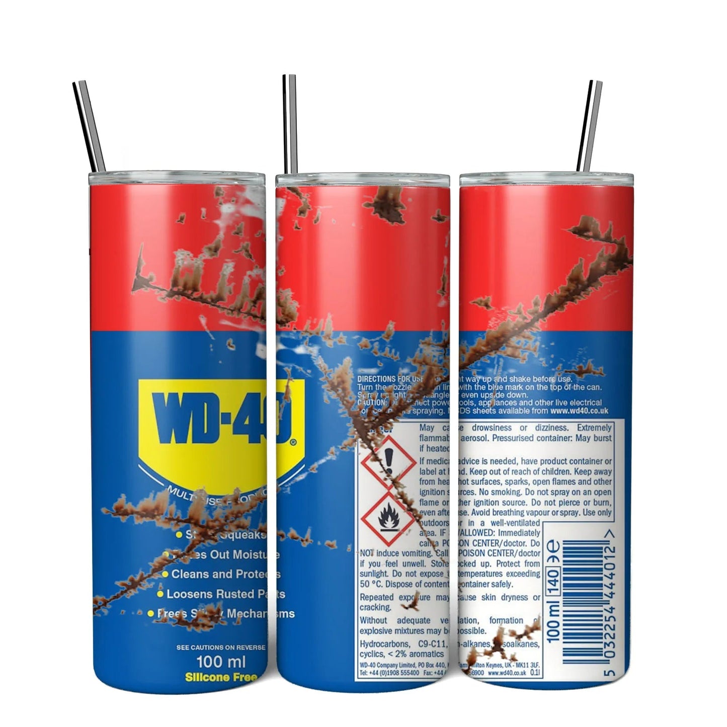 20oz WD40 Mechanic Oil Tumbler – Insulated Stainless Steel Workshop Mug AE