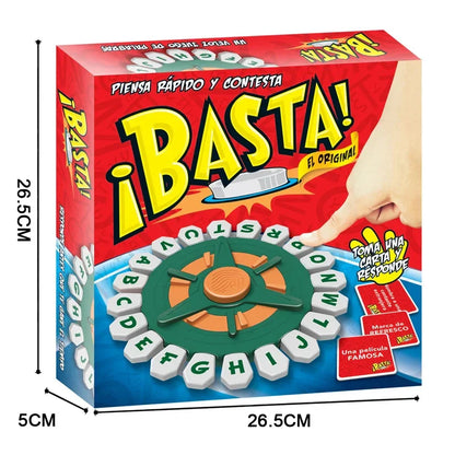 Best Basta Word Game—Quick-Thinking Letter-Pressing Board Game for Family Fun, German/Spanish Version, Kids, Adults, Party - Wahtrends