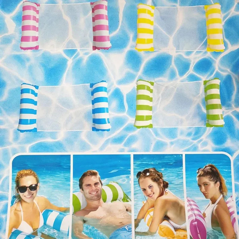Premium Water Hammock Pool Float – Inflatable Mesh Lounger for everyone AE