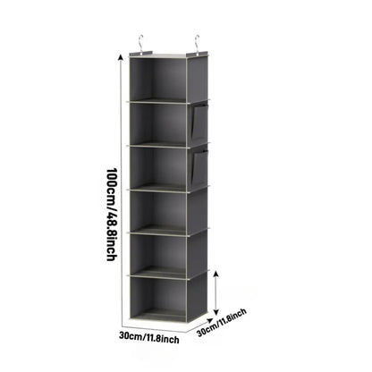 Sag-Free Hanging Wardrobe Storage Unit | Foldable 4-6 Spacious Tiers - Wahtrends