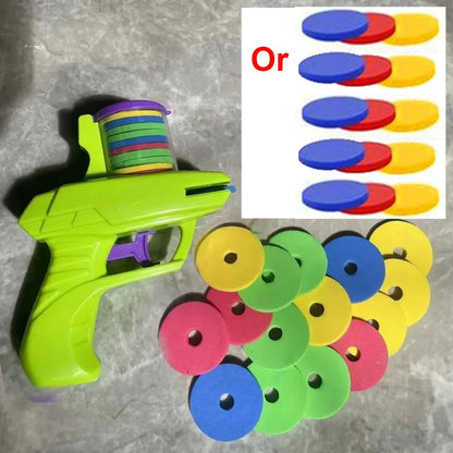 Duo-Launch Foam Disc Shooter Set | Safe Toys Gun for Kids AE