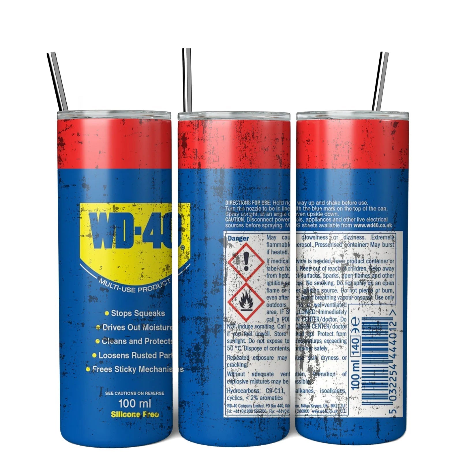 20oz WD40 Mechanic Oil Tumbler – Insulated Stainless Steel Workshop Mug AE