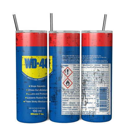 20oz WD40 Mechanic Oil Tumbler – Insulated Stainless Steel Workshop Mug AE