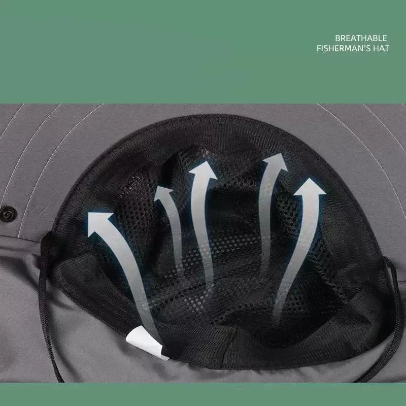 UV Protection Bucket Hat with Neck Flap | Outdoor Fishing Hiking Camping Visor | Breathable Quick-Dry Sun Hat Men Women - Wahtrends