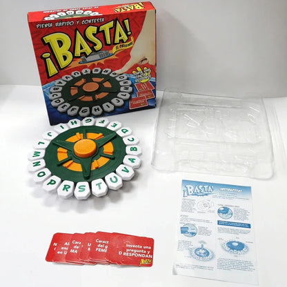 Best Basta Word Game—Quick-Thinking Letter-Pressing Board Game for Family Fun, German/Spanish Version, Kids, Adults, Party - Wahtrends
