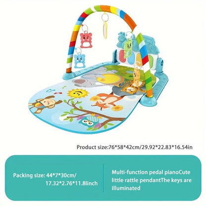 4-in-1 Baby Kick & Play Piano Gym Mat – Musical Activity Play Centre for Tummy Time, Sensory Development & Learning - Wahtrends