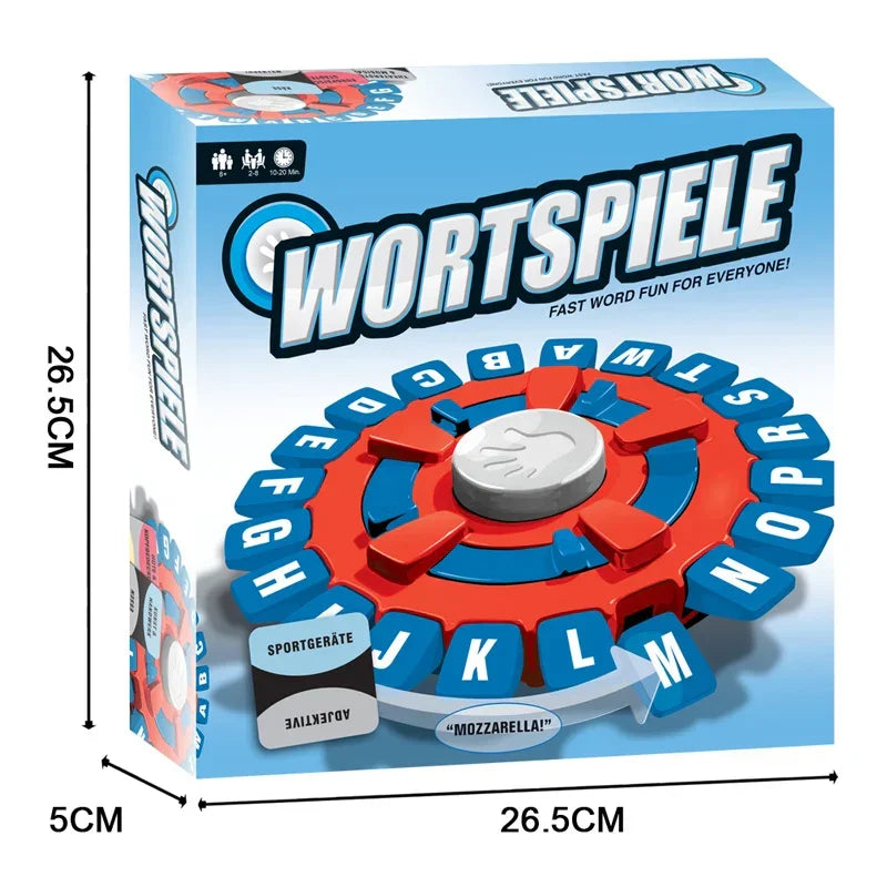 Best Basta Word Game—Quick-Thinking Letter-Pressing Board Game for Family Fun, German/Spanish Version, Kids, Adults, Party - Wahtrends