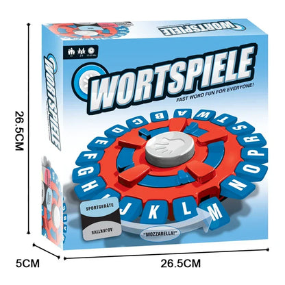 Best Basta Word Game—Quick-Thinking Letter-Pressing Board Game for Family Fun, German/Spanish Version, Kids, Adults, Party - Wahtrends